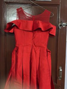 Red Off-Shoulder Party Dress