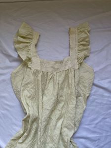 Vintage Yellow Ruffle nightwear