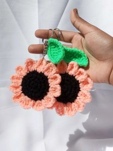 Crochet flower Keychain🌸