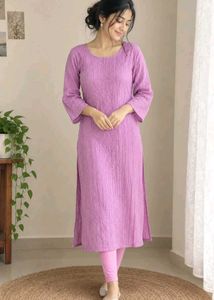 Elegant Lavender Textured Kurta