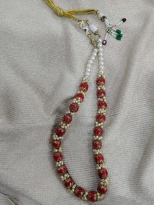 Maroon Beaded Necklace
