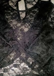 Sheer Black Lace Top