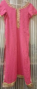 Suit With Flaired plazo N Dupatta