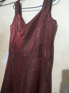 Unused Sparkling Maroon long gown