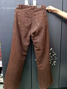 Brown Wide Leg Jeans