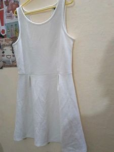 White Sleeveless Mini Dress