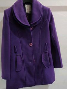 Purple Wool Blend Coat
