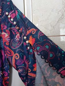 Paisley Print Blouse And Pant Set