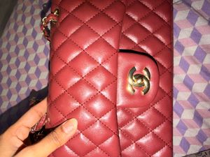 Quilted Shoulder Bag with Chain Strap