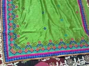 Green Embroidered saree with Blouse