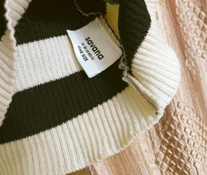 Striped Knit Crop Top | SAVANA