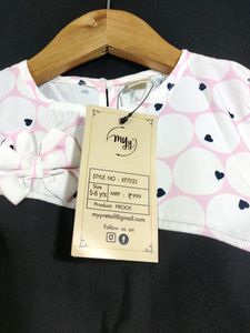 Pink Heart Dress ( Girls) | Chest 26| Length 26