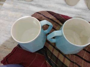 2 Unique Geometric Mugs Set
