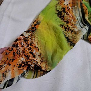 Y2k Vintage 2000s Forest Fairy Cold Shoulder Top