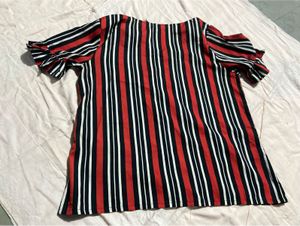 Striped V-Neck Blouse