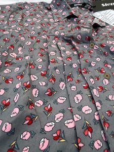 Slenor NEW Floral Print Button-Up Blouse