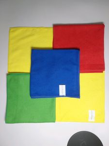 Microfiber Cleaning Towel 280 GSM 4 Pcs Multicolor