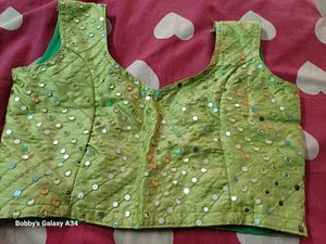 Organza Fabric Saree With Stitched Designer Blouse