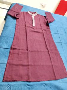 Maroon Kurta with Embellished Border