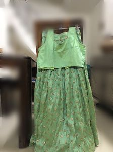 Elegant Green Embroidered Lehenga Choli Set