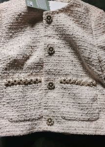 Chic Textured Cropped Jacket