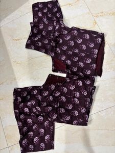 Pure Silk Lavendar New Saree With Blouse