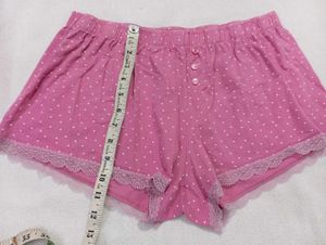 Cute Pink Polka Dot Pajama Shorts