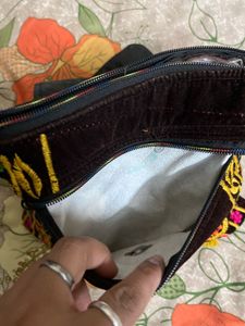 Embroidered Shoulder Bag