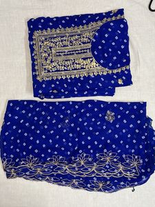 Y2k Unstitched hand embroidered suit