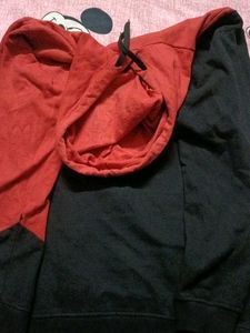mens new hoodie red and black colour combination g