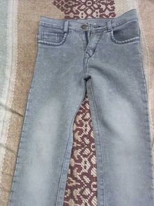 Grey Wash Stretch Denim Jeans
