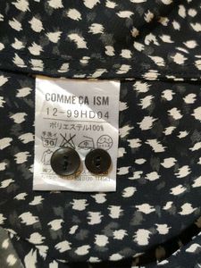 Comme Ca Ism See-through Black/White Printed Top
