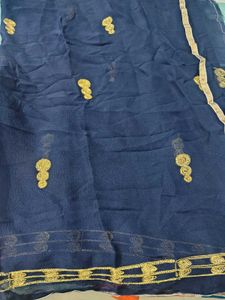 Navy Blue Embroidered unstiched suit