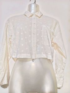 white heart Crop shirt