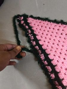 Handmade Pink Crocheted Bandana Top