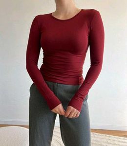 red Long Sleeve Top