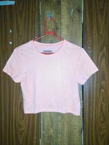 Pink Cropped T-Shirt