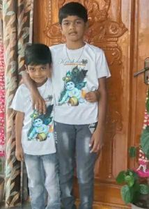 Krishna Ji Printed White T Shirt For Boys &amp; Girls
