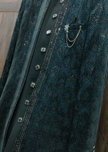 Beautiful Teal Blue 3 Piece Western Dress.