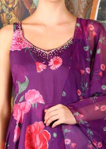 Beautiful Floral Kurta Set with Dupatta