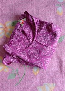 Printed Purple Kurta