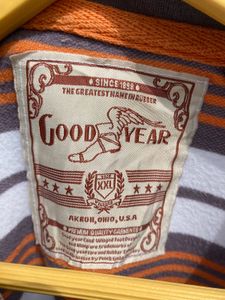 vintage good year Striped Polo Shirt
