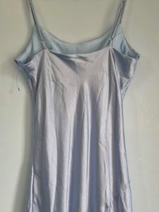 Satin Cowl Neck Midi Dress