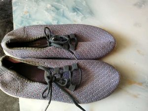 Comfortable Grey Knit Sneakers