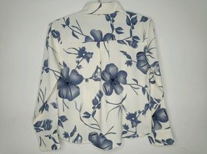 Floral Print Button-Up Blouse