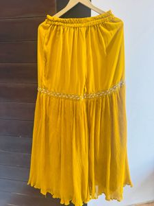 Mustard Embellished Kurta Set