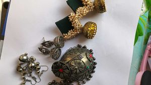 Exquisite Indian Oxidized Jewellery Set