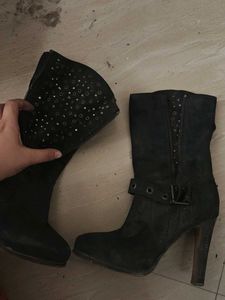vintage original also Black Studded Ankle Boots