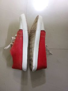 Red Klicker Canvas Sneakers