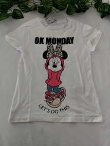 Minnie White Printed Top (Girls)
